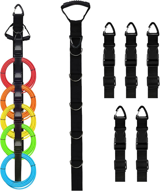 1 Pack Multi-Loop Extension Cord Organizer Hanger with 5 Adjustable Straps
