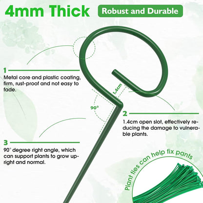 24 in Plant Stakes, 12 Pack Garden Plant Support Stakes(12" or 24")