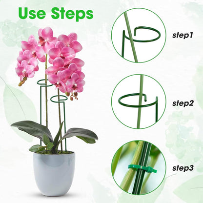 24 in Plant Stakes, 12 Pack Garden Plant Support Stakes(12" or 24")
