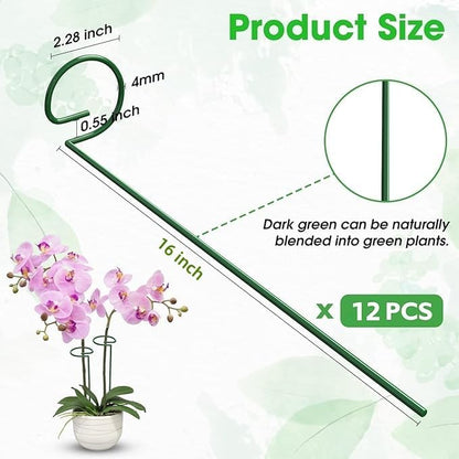 24 in Plant Stakes, 12 Pack Garden Plant Support Stakes(12" or 24")