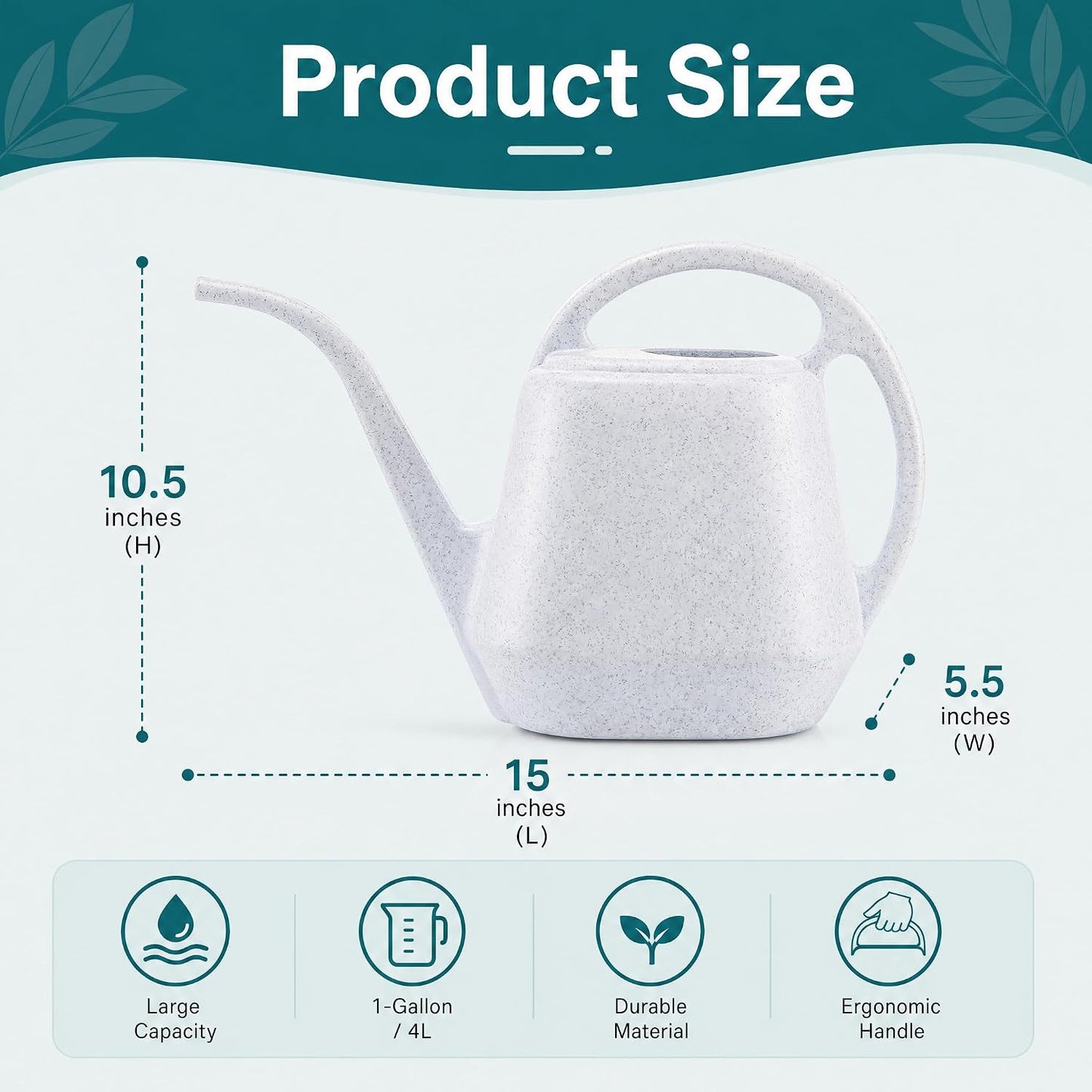 Plastic Watering Can, 1-Gallon