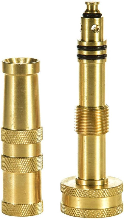 Heavy-Duty Brass Hose Nozzle, Adjustable Twist Hose Nozzle, Jet Sweeper Nozzle, Garden Sprayer