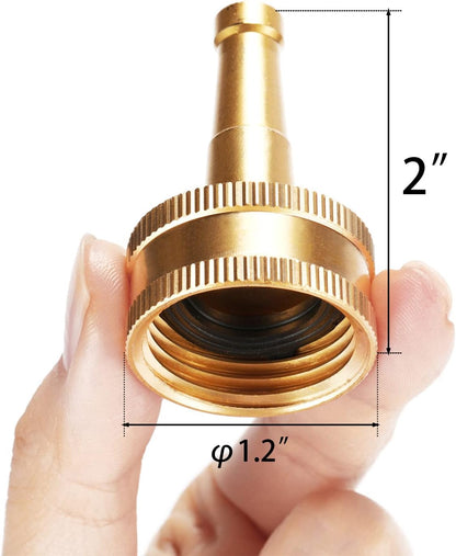 Heavy-Duty Brass Hose Nozzle, Adjustable Twist Hose Nozzle, Jet Sweeper Nozzle, Garden Sprayer