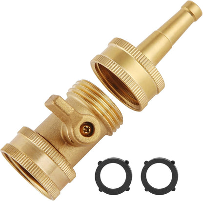 Heavy-Duty Brass Hose Nozzle, Adjustable Twist Hose Nozzle, Jet Sweeper Nozzle, Garden Sprayer