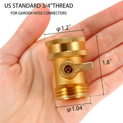 Heavy-Duty Brass Hose Nozzle, Adjustable Twist Hose Nozzle, Jet Sweeper Nozzle, Garden Sprayer