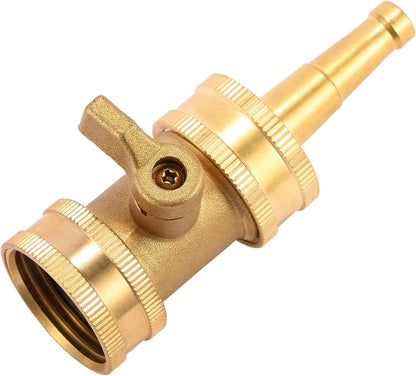 Heavy-Duty Brass Hose Nozzle, Adjustable Twist Hose Nozzle, Jet Sweeper Nozzle, Garden Sprayer