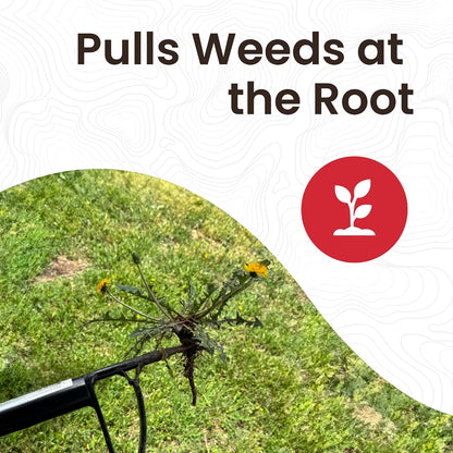 Farmhand WeederPro – 42.5" Stand-Up Weed Puller Tool for Deep Root Removal | No Bending or Kneeling | Heavy-Duty Manual Garden Weeder for Effortless Use