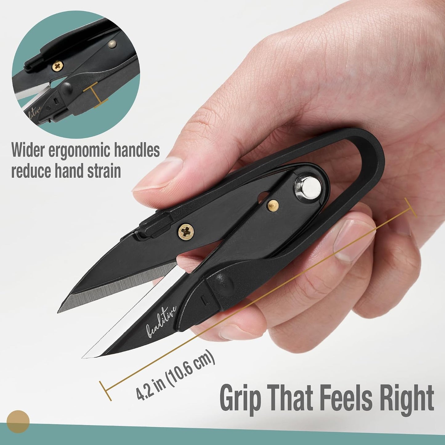 Premium Thread Snips - Thread, Yarn, Embroidery Snipper for Sewing, Quilting, Knitting, Jewelry Making - High-Carbon Steel Blades with Protective Cap and Lanyard