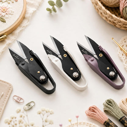 Premium Thread Snips - Thread, Yarn, Embroidery Snipper for Sewing, Quilting, Knitting, Jewelry Making - High-Carbon Steel Blades with Protective Cap and Lanyard