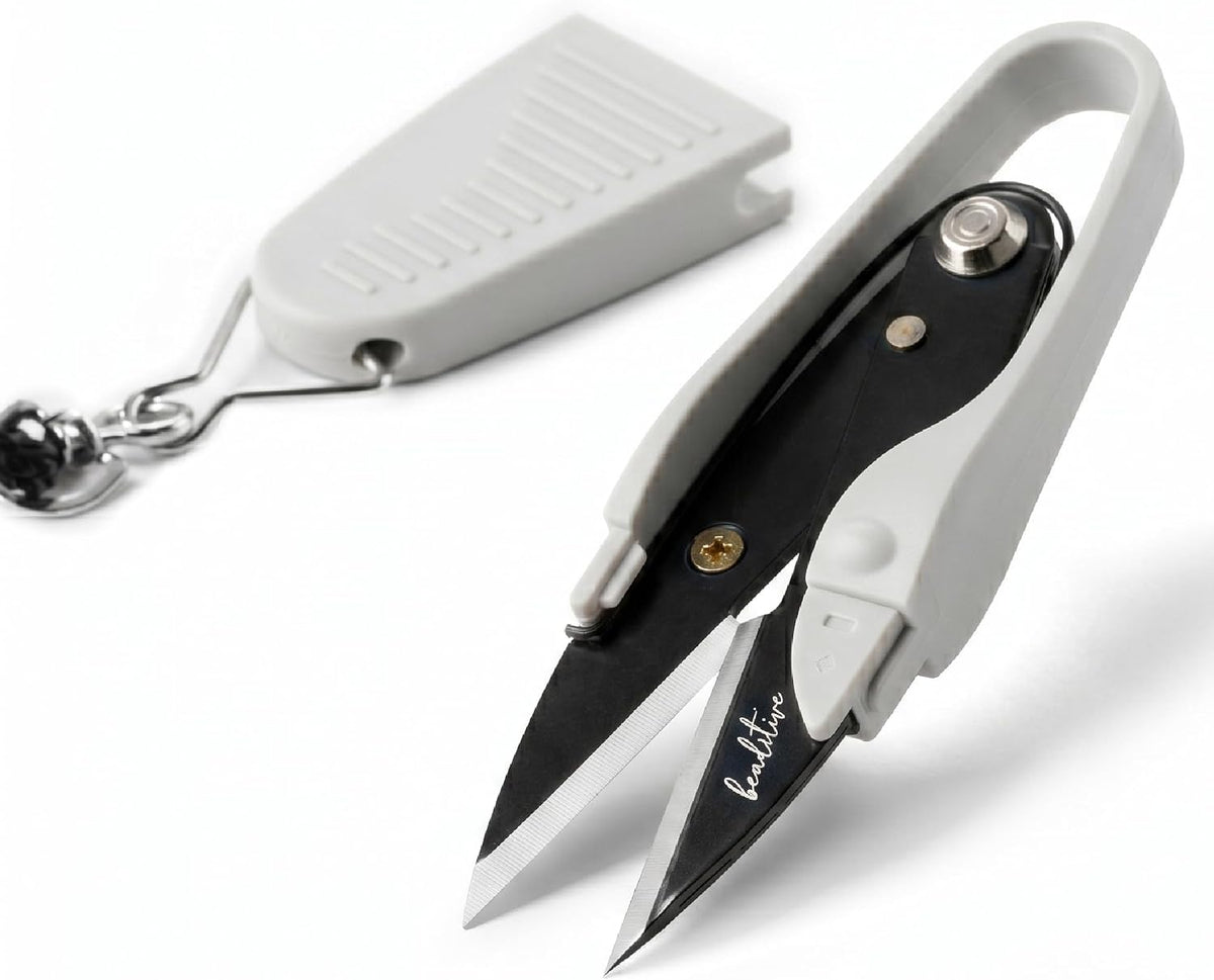 Premium Thread Snips - Thread, Yarn, Embroidery Snipper for Sewing, Quilting, Knitting, Jewelry Making - High-Carbon Steel Blades with Protective Cap and Lanyard