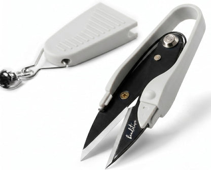 Premium Thread Snips - Thread, Yarn, Embroidery Snipper for Sewing, Quilting, Knitting, Jewelry Making - High-Carbon Steel Blades with Protective Cap and Lanyard