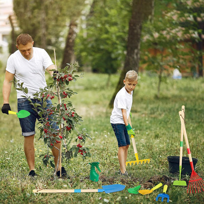 Kids Gardening Tools Set, 22 Pcs Real Metal Wood – Outdoor Toddlers Gifts