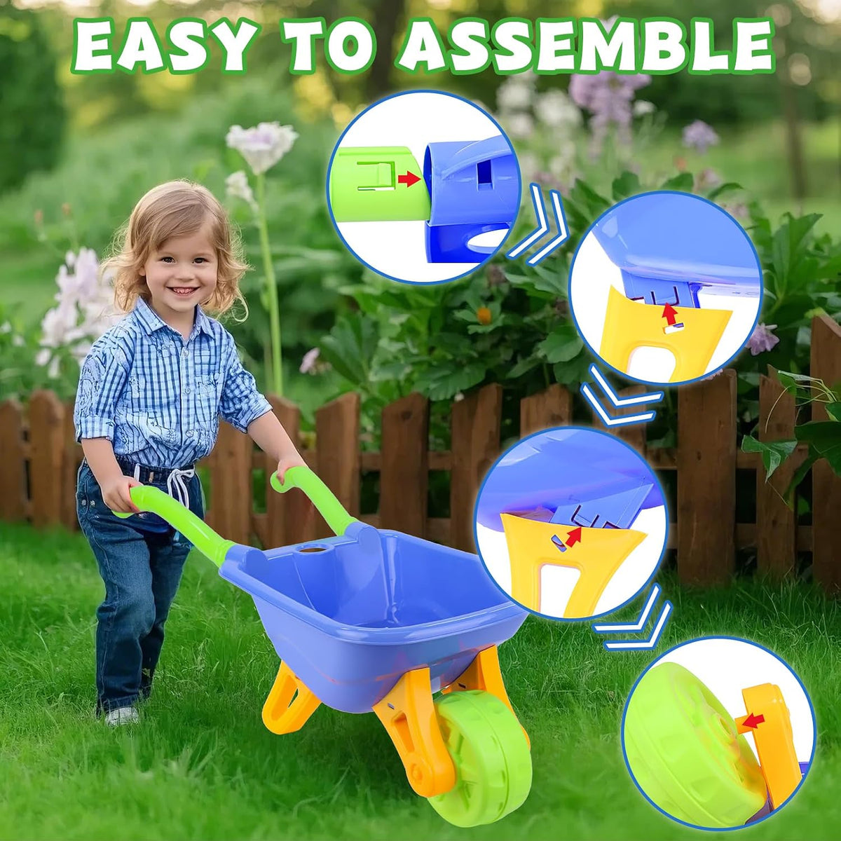 Kids Gardening Tools Set, 22 Pcs Real Metal Wood – Outdoor Toddlers Gifts