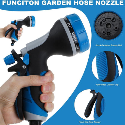Garden Hose Nozzle with Adjustable 10 Watering Patterns Hose Spray Nozzle