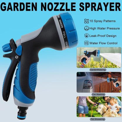 Garden Hose Nozzle with Adjustable 10 Watering Patterns Hose Spray Nozzle