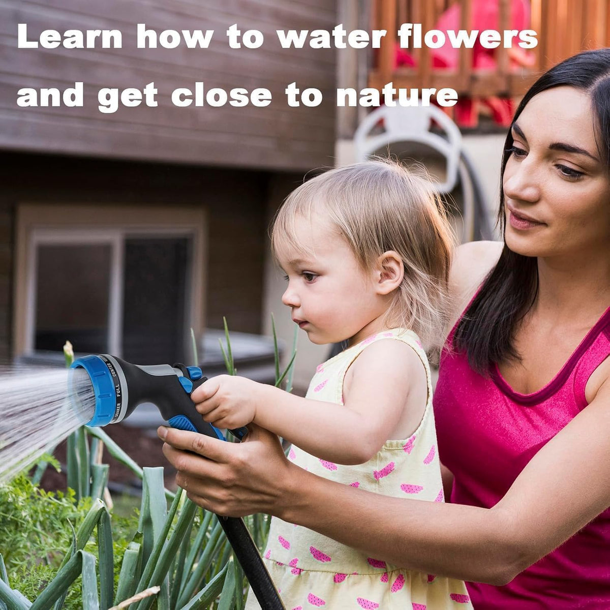 Garden Hose Nozzle with Adjustable 10 Watering Patterns Hose Spray Nozzle