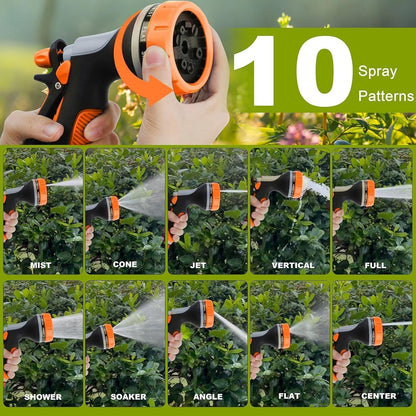 Garden Hose Nozzle with Adjustable 10 Watering Patterns Hose Spray Nozzle