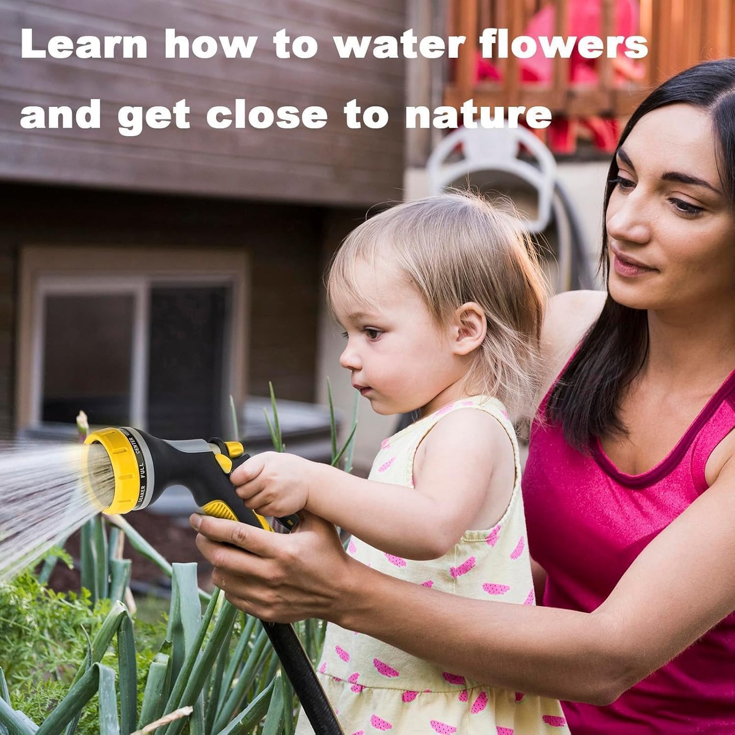 Garden Hose Nozzle with Adjustable 10 Watering Patterns Hose Spray Nozzle