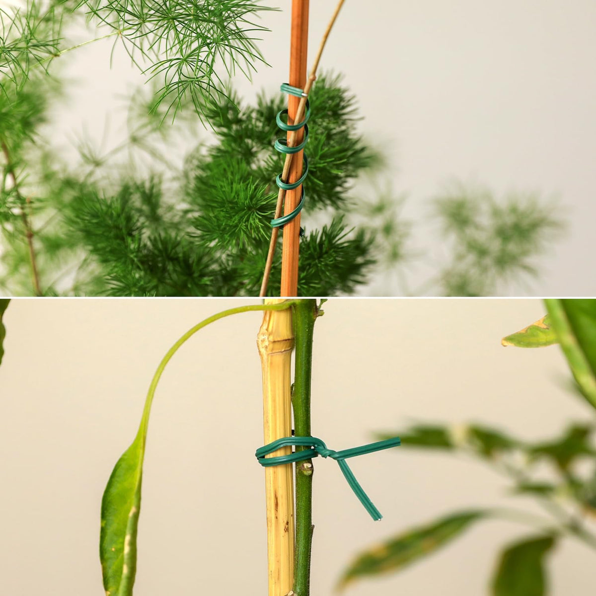 300 Pcs 6 inch Green Plastic Twist Ties, Cable Ties, for Bags, Gardening Tools