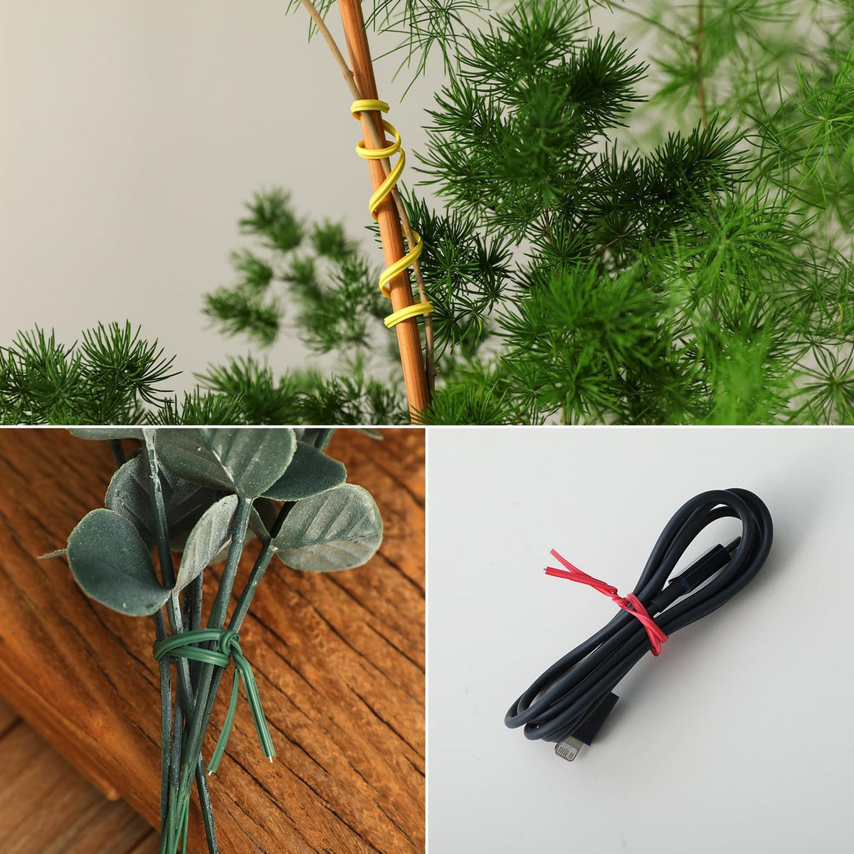 300 Pcs 6 inch Green Plastic Twist Ties, Cable Ties, for Bags, Gardening Tools
