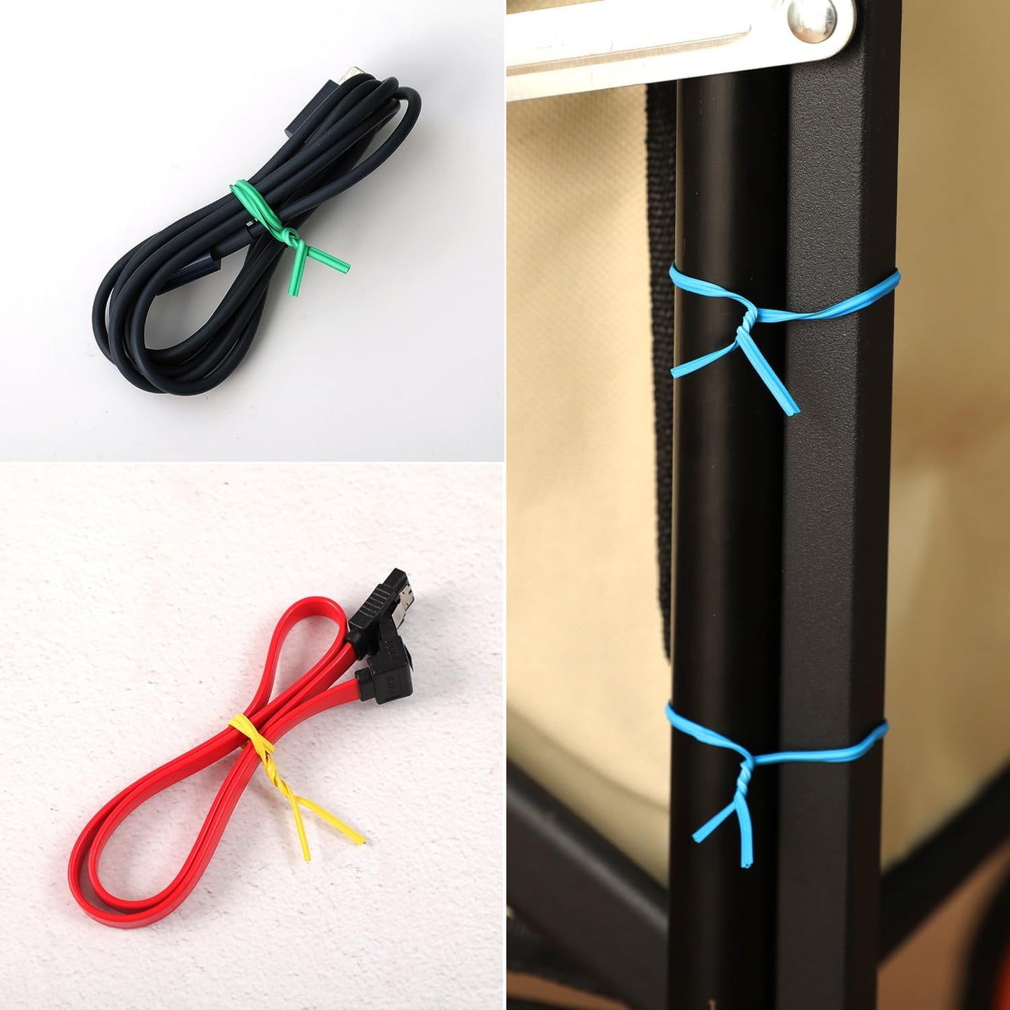 300 Pcs 6 inch Green Plastic Twist Ties, Cable Ties, for Bags, Gardening Tools