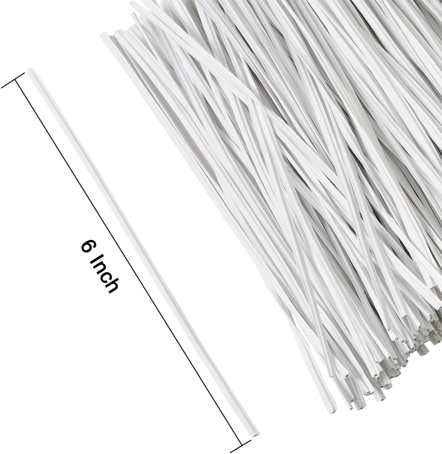 300 Pcs 6 inch Green Plastic Twist Ties, Cable Ties, for Bags, Gardening Tools