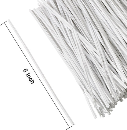 300 Pcs 6 inch Green Plastic Twist Ties, Cable Ties, for Bags, Gardening Tools