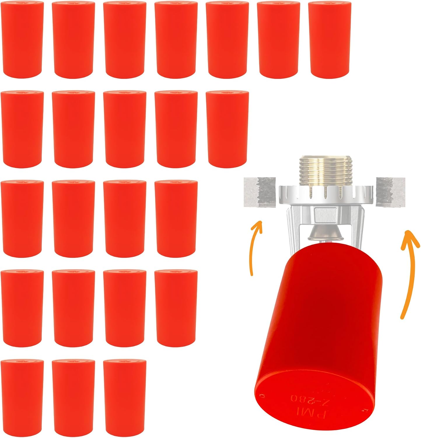 Fire Sprinkler Head Paint Cover - Head Protector, Head Covers for Painting, Protection Covers for Ceiling Pop Out, Head Guard and Head Paint Protection for Covering Recessed Sprinkler Heads - 72 PK
