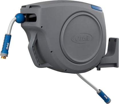 Auto-Retractable Garden Hose Reel, Wall Mount, 100ft x 5/8in - 28263