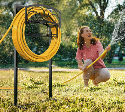 Alloy Steel Freestanding Garden Hose Holder for Yard Lawn