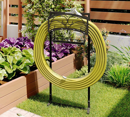 Alloy Steel Freestanding Garden Hose Holder for Yard Lawn