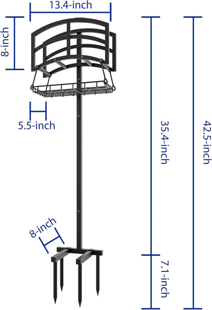 Alloy Steel Freestanding Garden Hose Holder for Yard Lawn