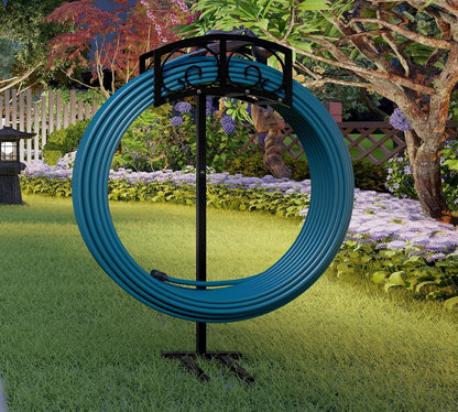Alloy Steel Freestanding Garden Hose Holder for Yard Lawn