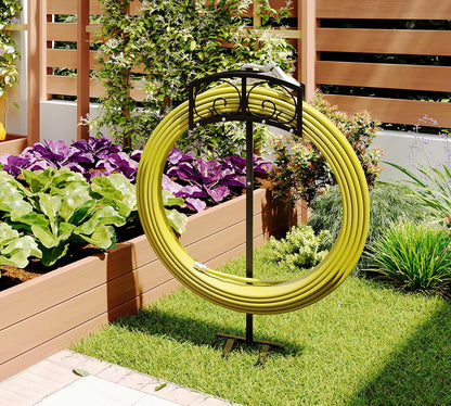 Alloy Steel Freestanding Garden Hose Holder for Yard Lawn