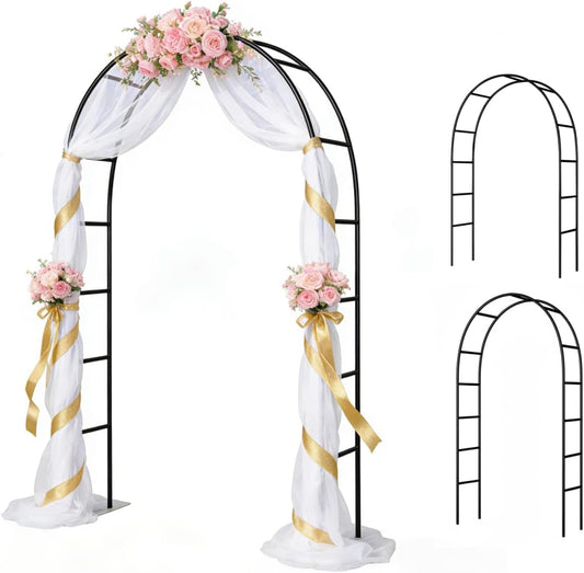 7.9 Ft H x 4.6 Ft W Metal Pergola Arbor,Assemble Freely 2 Sizes,for Various Climbing Plant Wedding Garden Arch Bridal Party Decoration Wide Arbor, 1 Pack