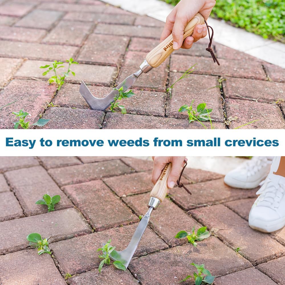 Garden Hook Weeder, L-Shape Single Claw Hook Crack Weeder