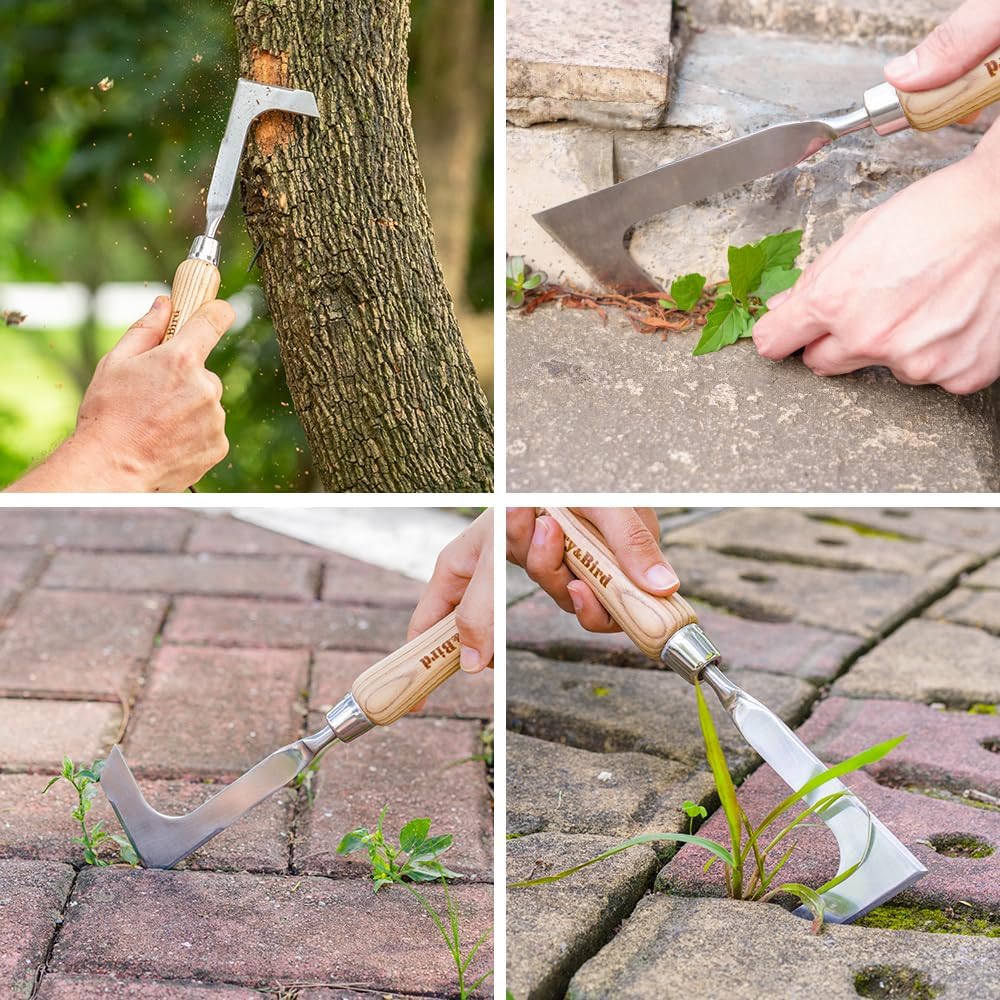 Garden Hook Weeder, L-Shape Single Claw Hook Crack Weeder