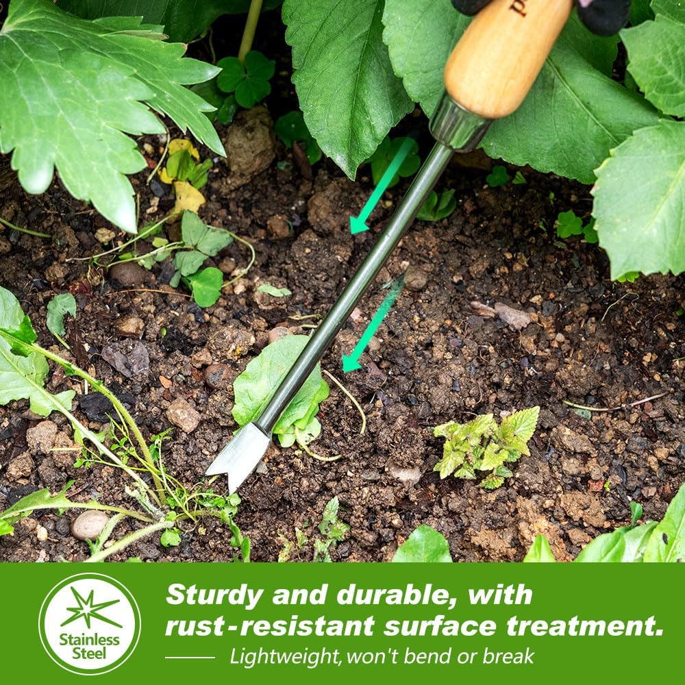 Garden Hook Weeder, L-Shape Single Claw Hook Crack Weeder