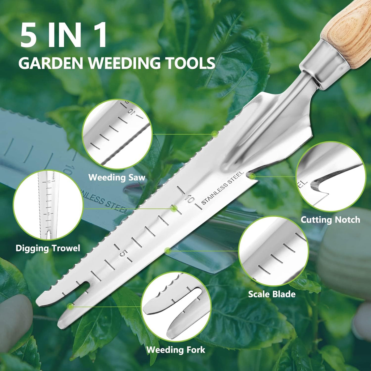 Garden Hook Weeder, L-Shape Single Claw Hook Crack Weeder
