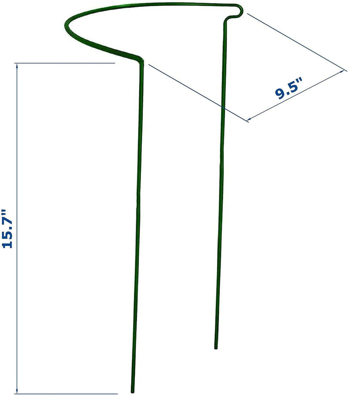 12 Pack 13.8 Inch High Plant Stake,Garden Plant Support,Half-Round Peony Cage Plant Ring Hoop