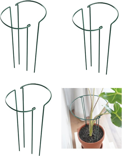 12 Pack 13.8 Inch High Plant Stake,Garden Plant Support,Half-Round Peony Cage Plant Ring Hoop