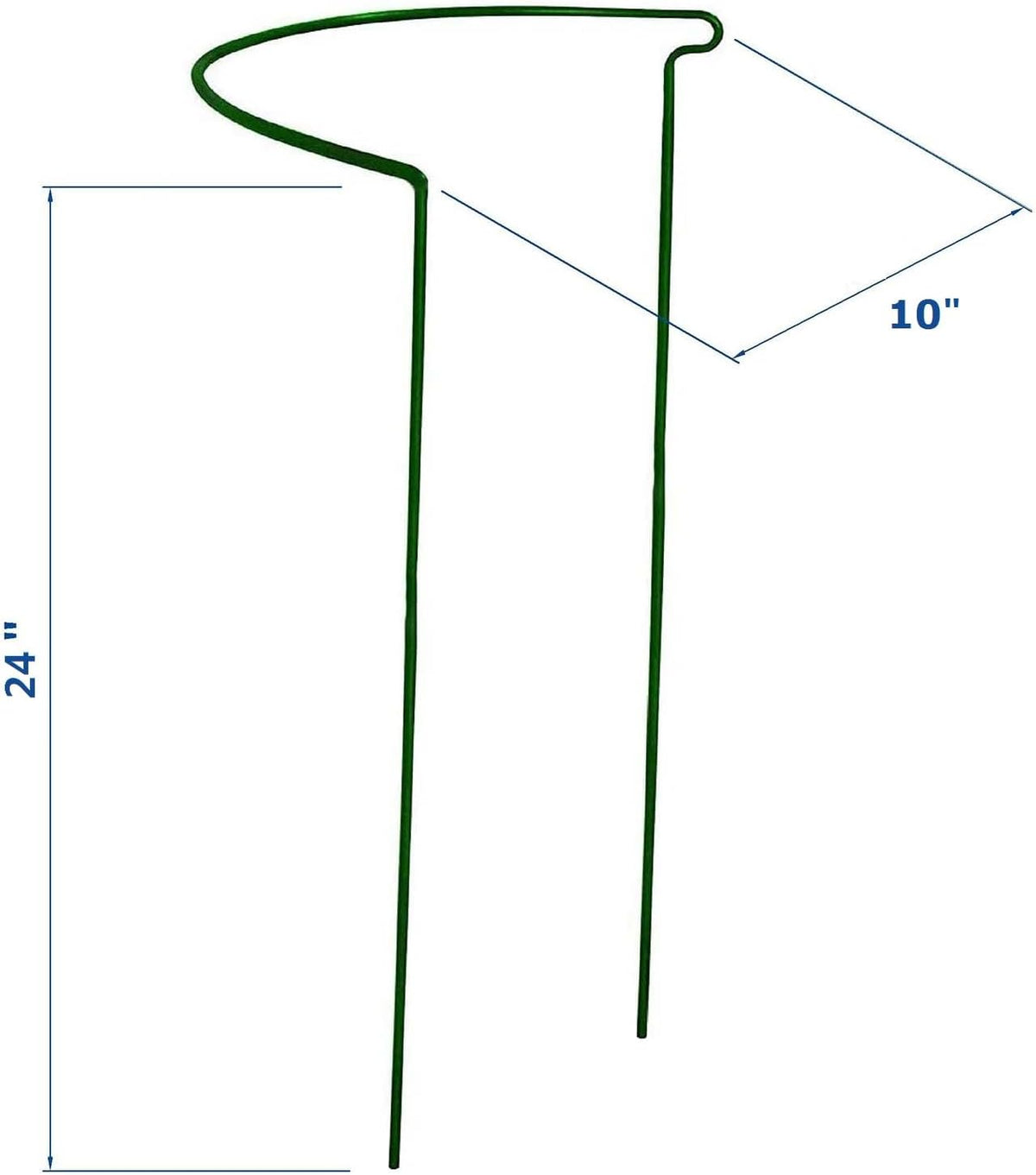 12 Pack 13.8 Inch High Plant Stake,Garden Plant Support,Half-Round Peony Cage Plant Ring Hoop