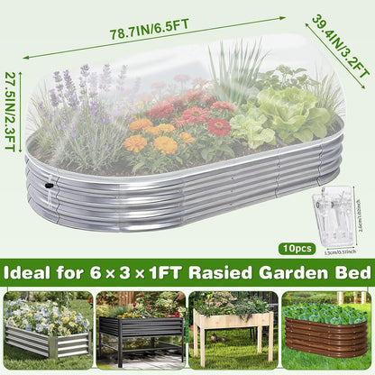 2 Pack Taller Garden Netting for 8x4 Raised Beds with 10 pcs Secured Clips
