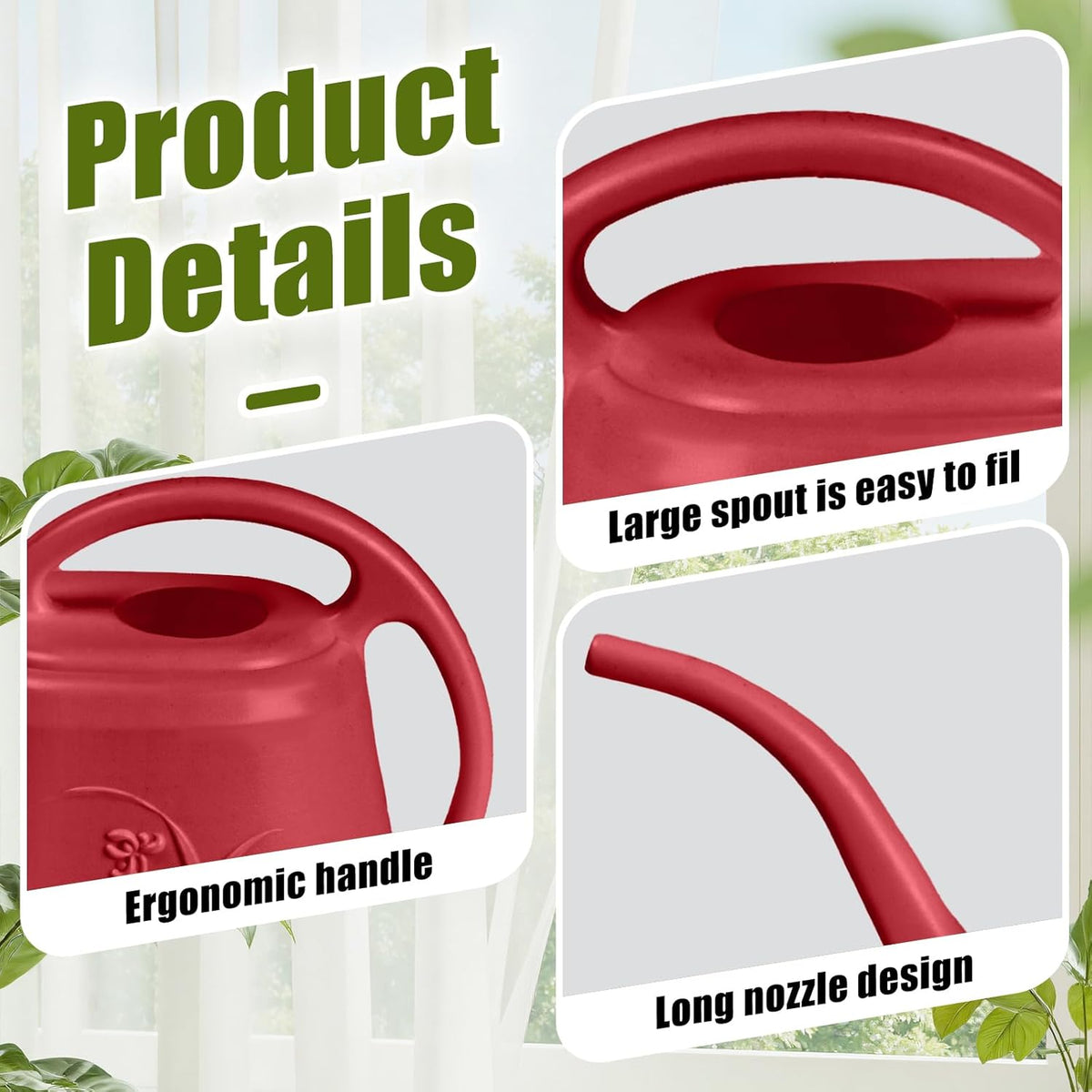 Plastic Watering Can Grip -1/2 Gallon - Blue
