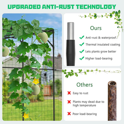 Garden Arch Trellis, 87''H x 75''L Metal Trellis for Climbing Plants
