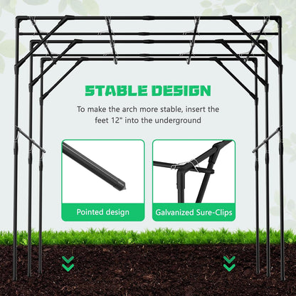 Garden Arch Trellis, 87''H x 75''L Metal Trellis for Climbing Plants