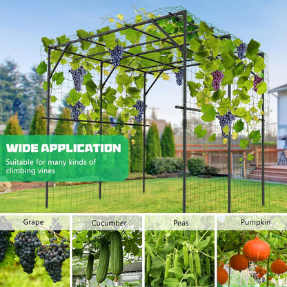 Garden Arch Trellis, 87''H x 75''L Metal Trellis for Climbing Plants