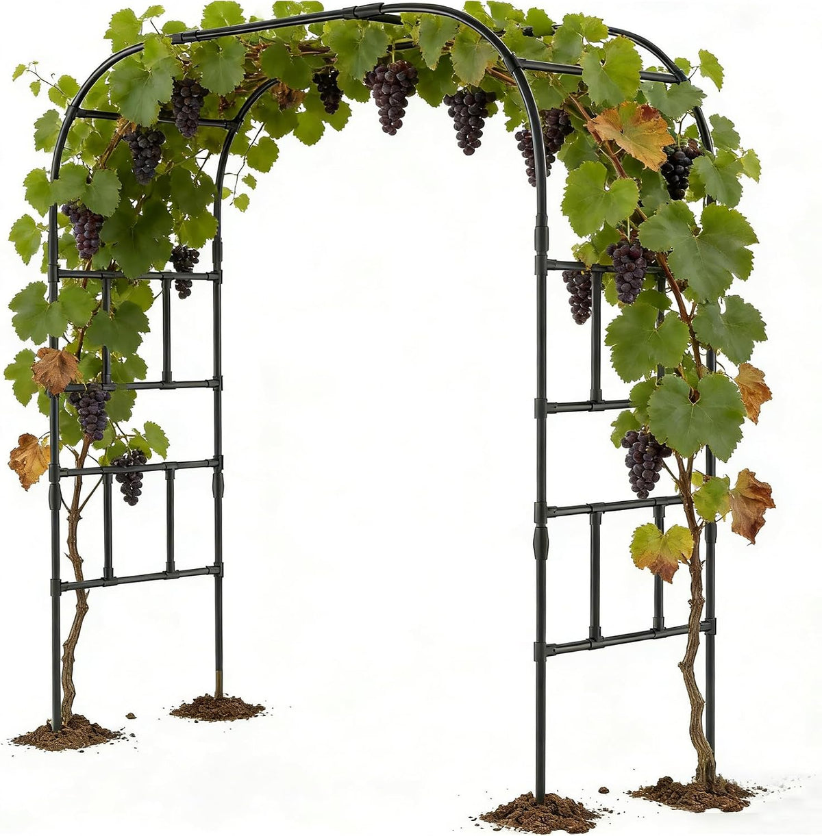 Garden Arch Trellis, 87''H x 75''L Metal Trellis for Climbing Plants