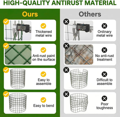 10 Packs Round Plant Protector from Animals,Metal Wire Mesh Garden Plant Cages for Outdoor Gardening Supplies, Garden Protection Rabbits Chickens Ducks for Vegetables, Flowers, Shrubs (12'' x 12'')