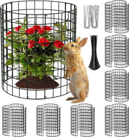 10 Packs Round Plant Protector from Animals,Metal Wire Mesh Garden Plant Cages for Outdoor Gardening Supplies, Garden Protection Rabbits Chickens Ducks for Vegetables, Flowers, Shrubs (12'' x 12'')
